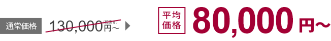 平均価格80,000円(税込み)